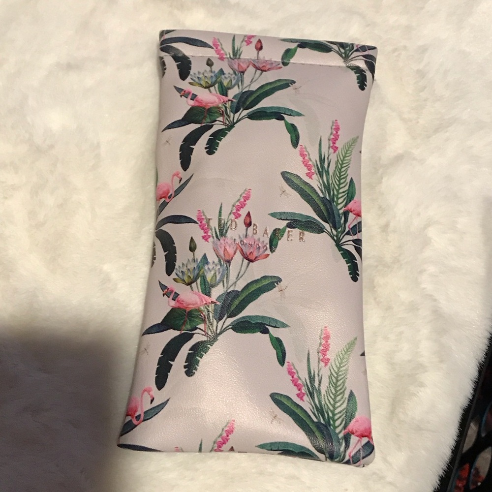 New Ted Baker Pink & Green Floral Glasses Pouch